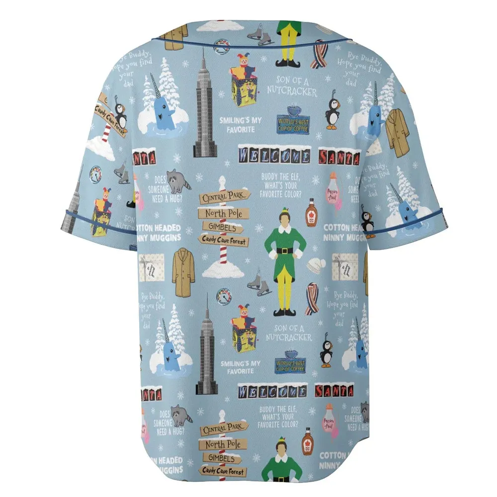 Buddy the ELF Quotes Christmas Unisex Baseball Jersey - 4