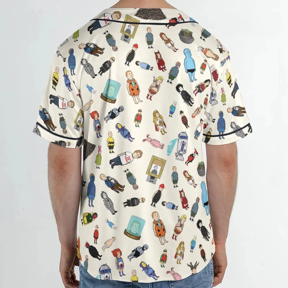 Bobby Hill King Of The Hill Pattern Unisex Baseball Jersey - 2