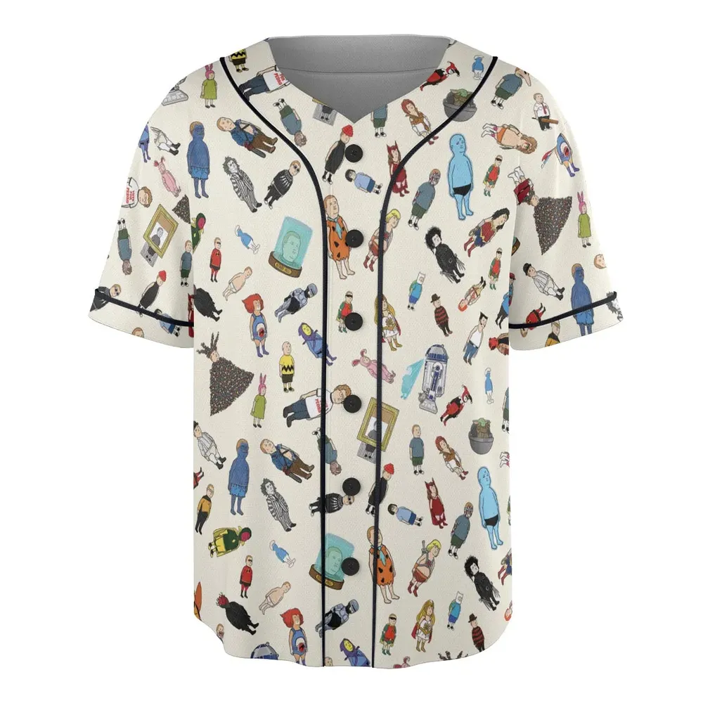 Bobby Hill King Of The Hill Pattern Unisex Baseball Jersey - 3