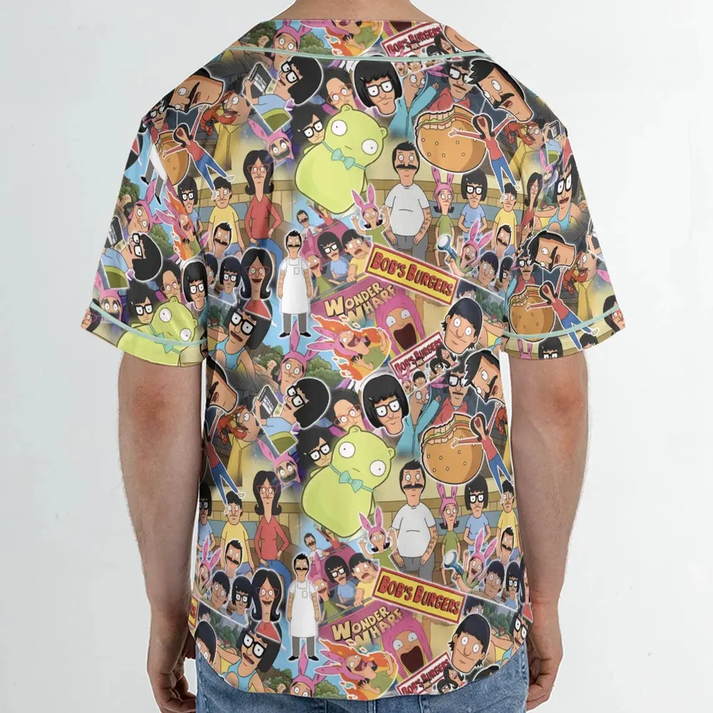 Bob's Burger Wonder Wharf Unisex Baseball Jersey - 2