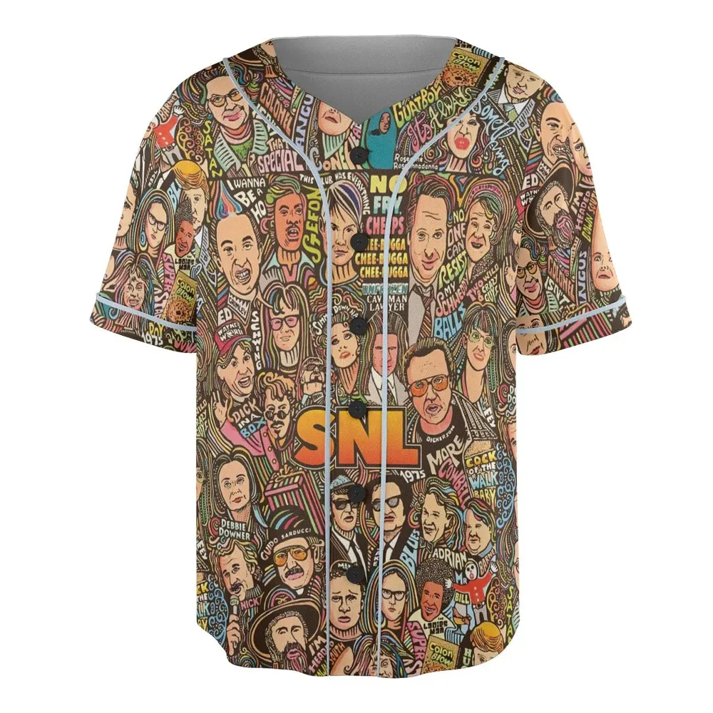 Blues Brothers Waynes World Coneheads SNL Characters Unisex Baseball Jersey - 3