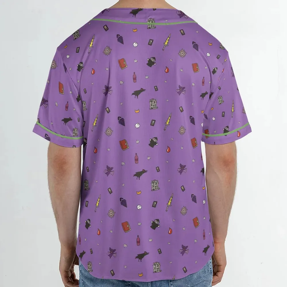 Barovia Dungeons and Dragons Pattern Unisex Baseball Jersey - 2