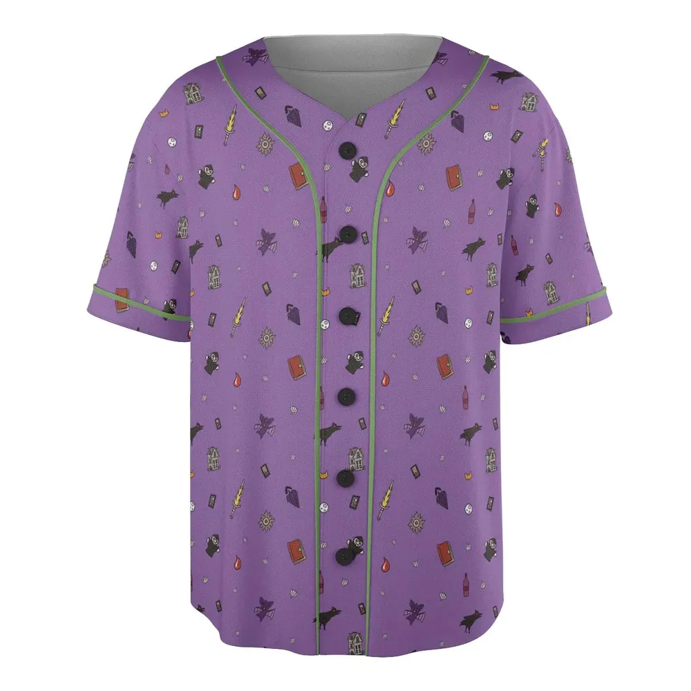 Barovia Dungeons and Dragons Pattern Unisex Baseball Jersey - 3