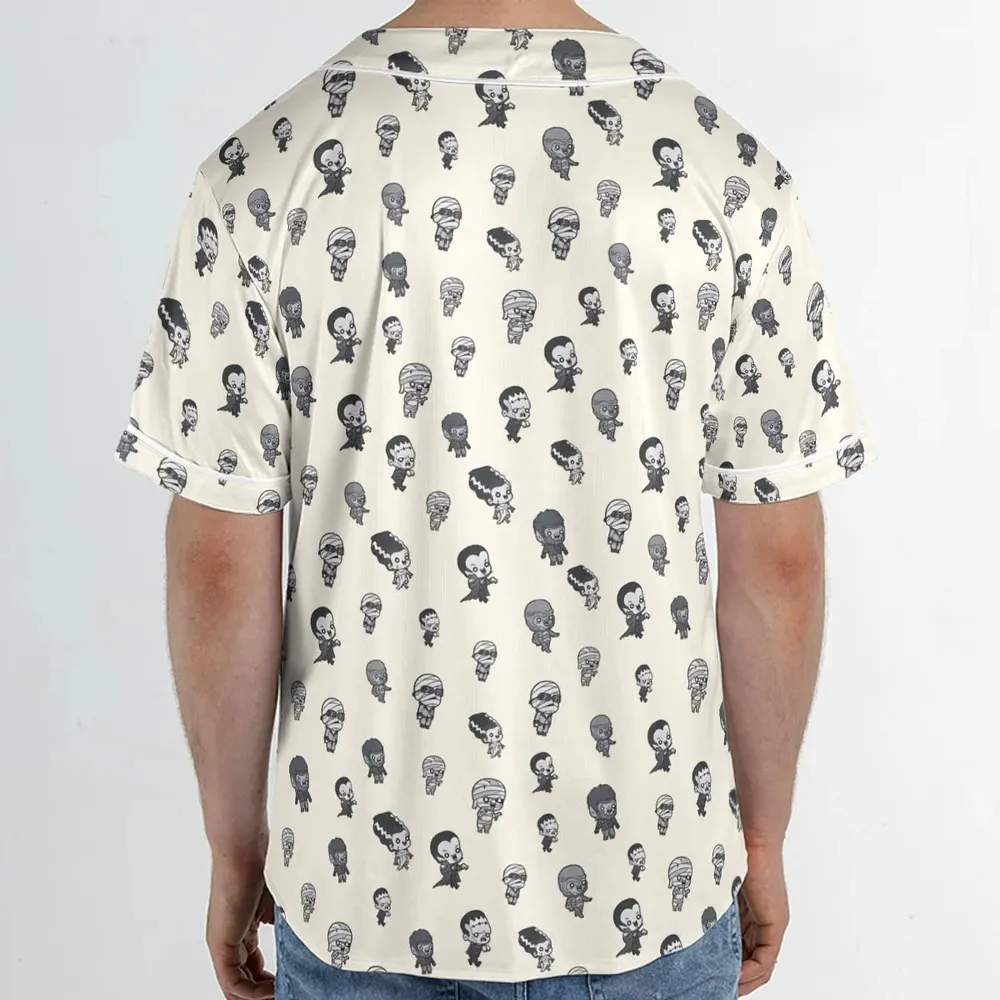 Baby Monsters Pattern Unisex Baseball Jersey - 2