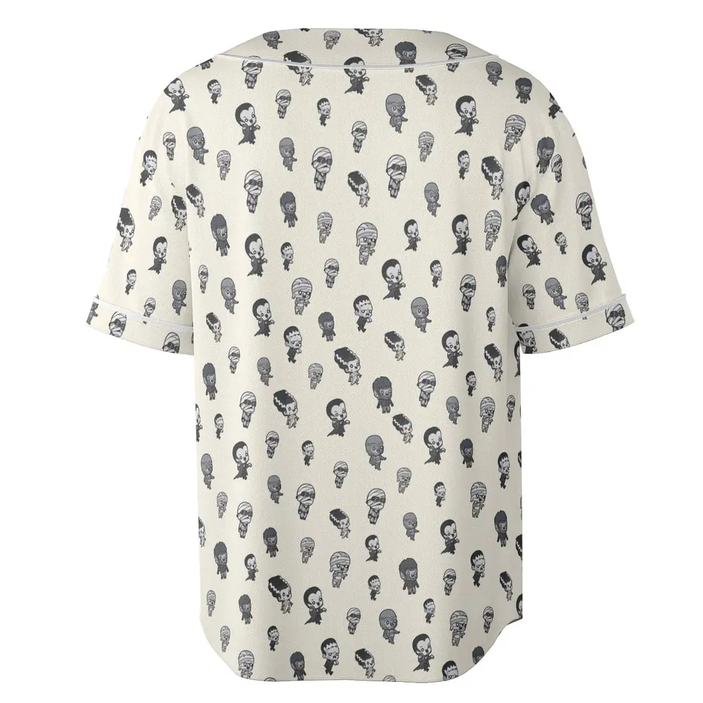 Baby Monsters Pattern Unisex Baseball Jersey - 4