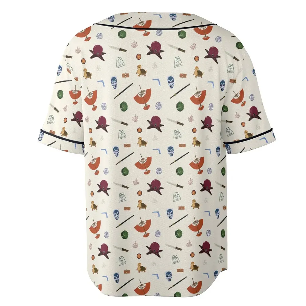 Avatar The Last Airbender Medley Pattern Unisex Baseball Jersey - 4