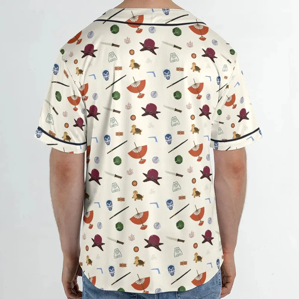 Avatar The Last Airbender Medley Pattern Unisex Baseball Jersey - 2