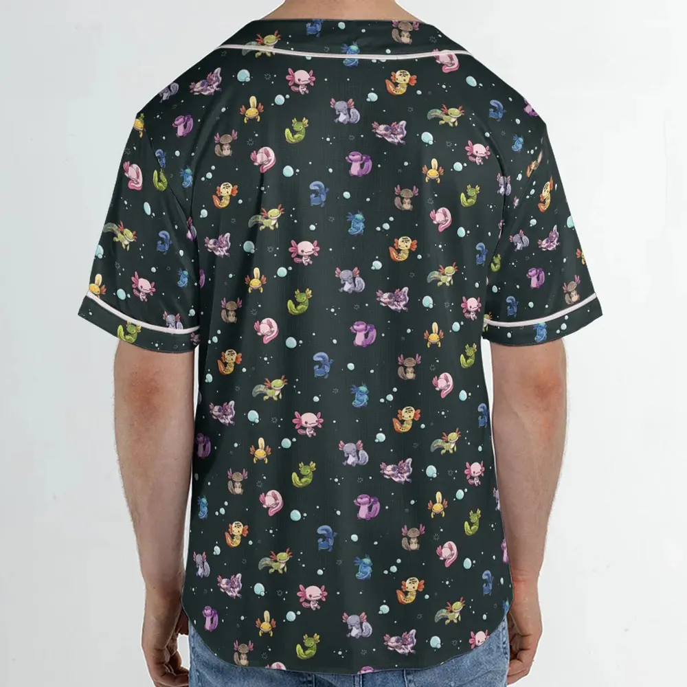 Axolotls Of The World Pattern Unisex Baseball Jersey - 2