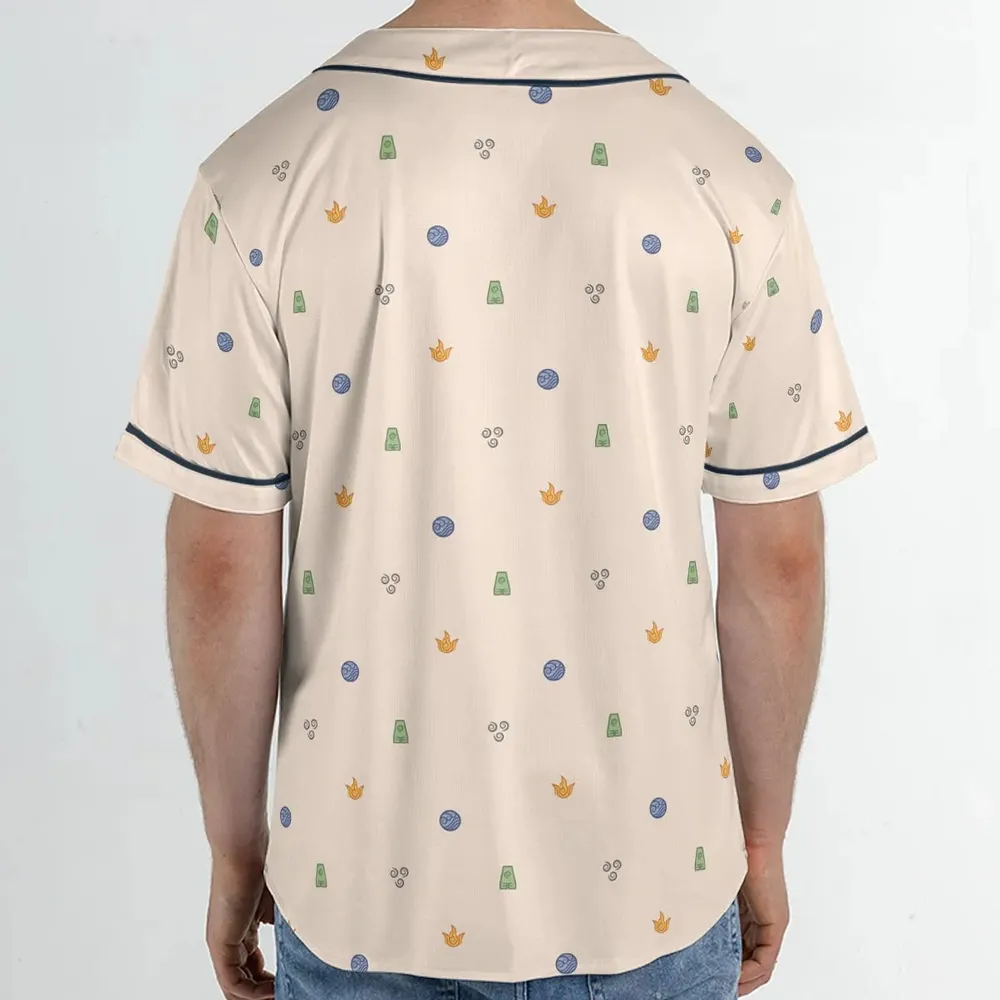 Avatar The Last Airbender Four Elements Pattern Unisex Baseball Jersey - 2