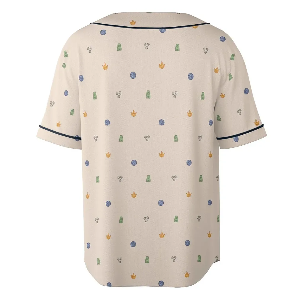 Avatar The Last Airbender Four Elements Pattern Unisex Baseball Jersey - 4