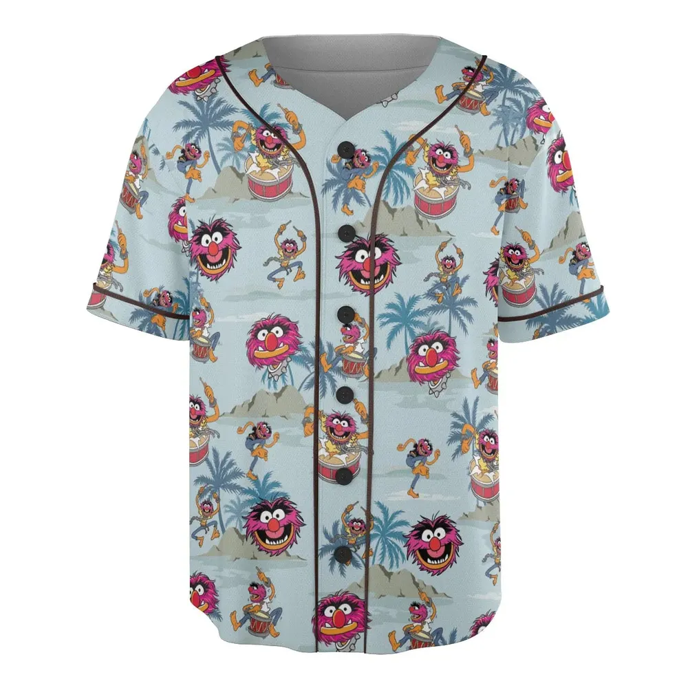 Animal The Muppet Show Drum Tropical Unisex Baseball Jersey - 3
