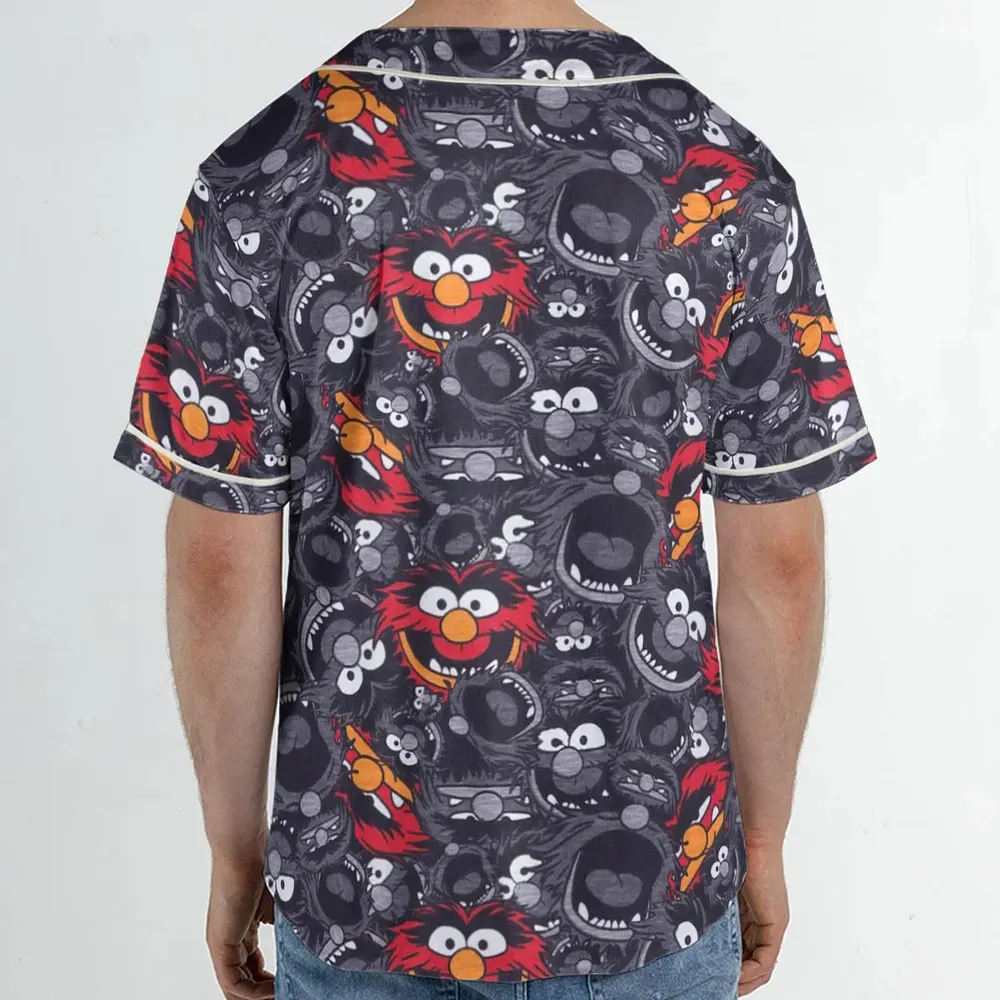 Animal The Muppets Pattern Unisex Baseball Jersey - 2