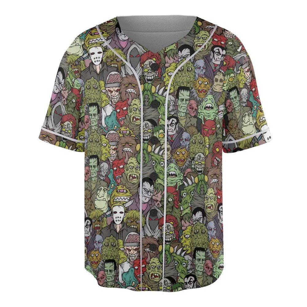 All The Monsters Are Here Unisex Baseball Jersey - 3