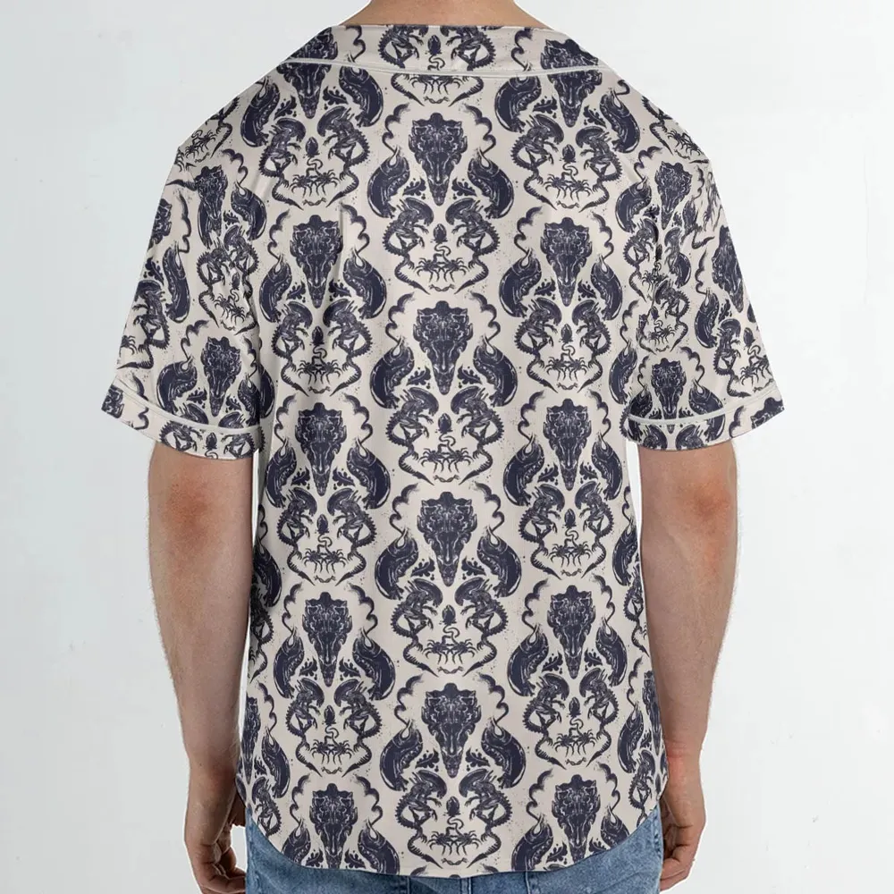 Alien Xenomorph Pattern Unisex Baseball Jersey - 2
