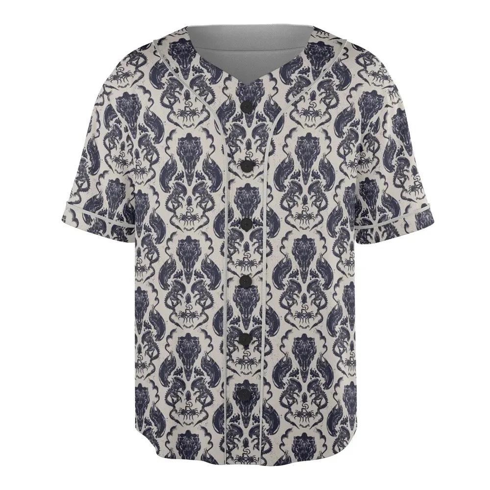 Alien Xenomorph Pattern Unisex Baseball Jersey - 3