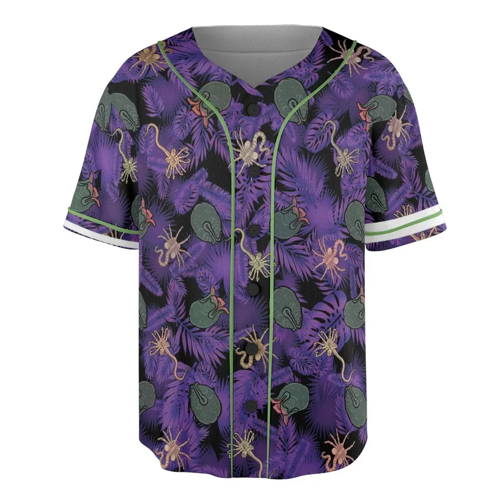 Alien Facehugger Ovomorph Unisex Baseball Jersey - 3