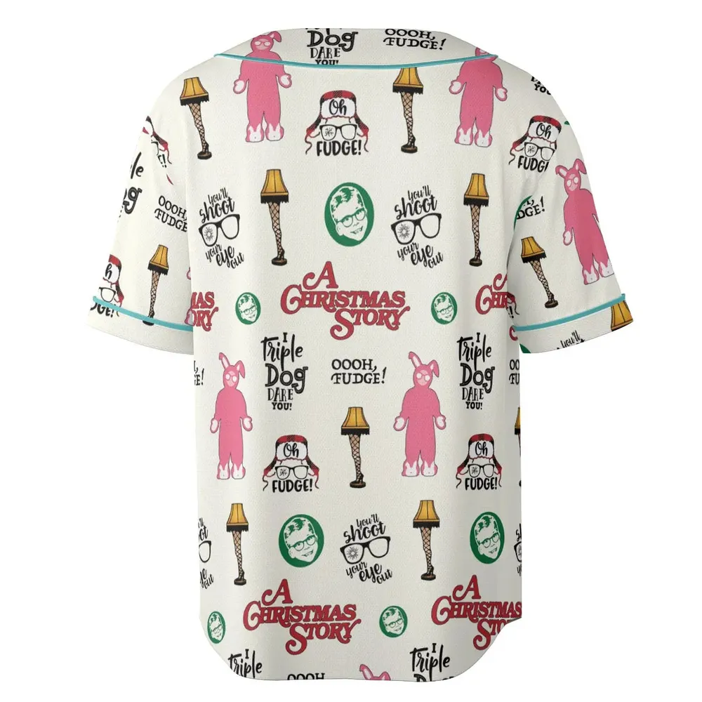 A Christmas Story Pattern Unisex Baseball Jersey - 4