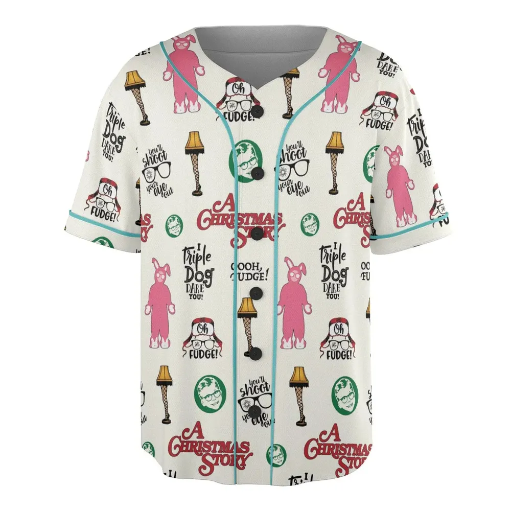 A Christmas Story Pattern Unisex Baseball Jersey - 3
