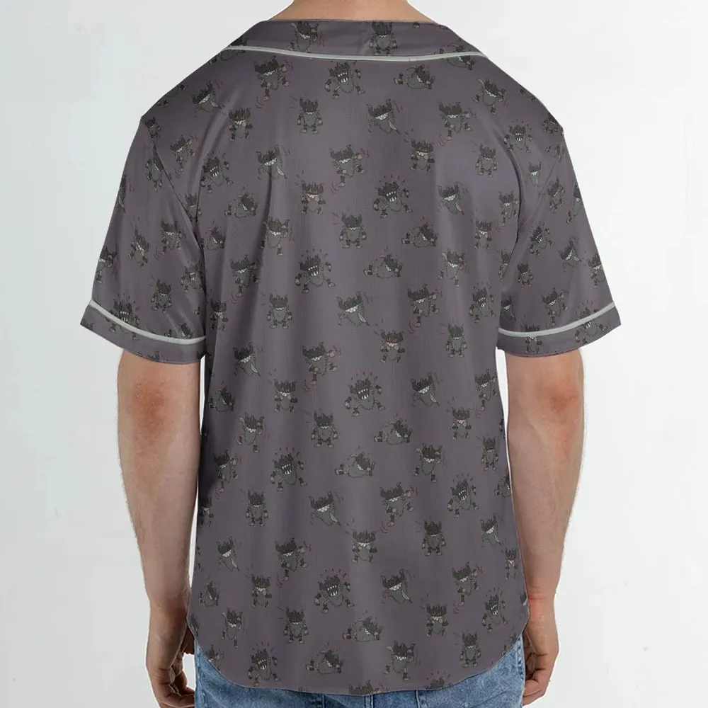 Perrrrrserker Pokemon Pattern Unisex Baseball Jersey - 2