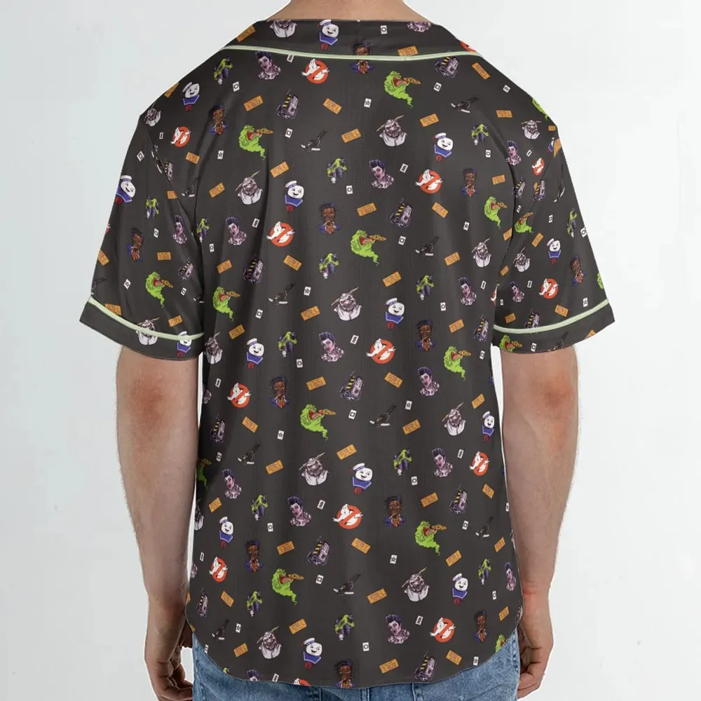 Ghostbusters Pattern Unisex Baseball Jersey - 2