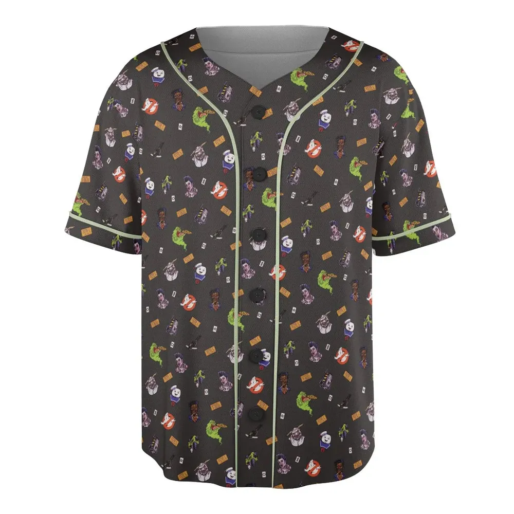Ghostbusters Pattern Unisex Baseball Jersey - 3