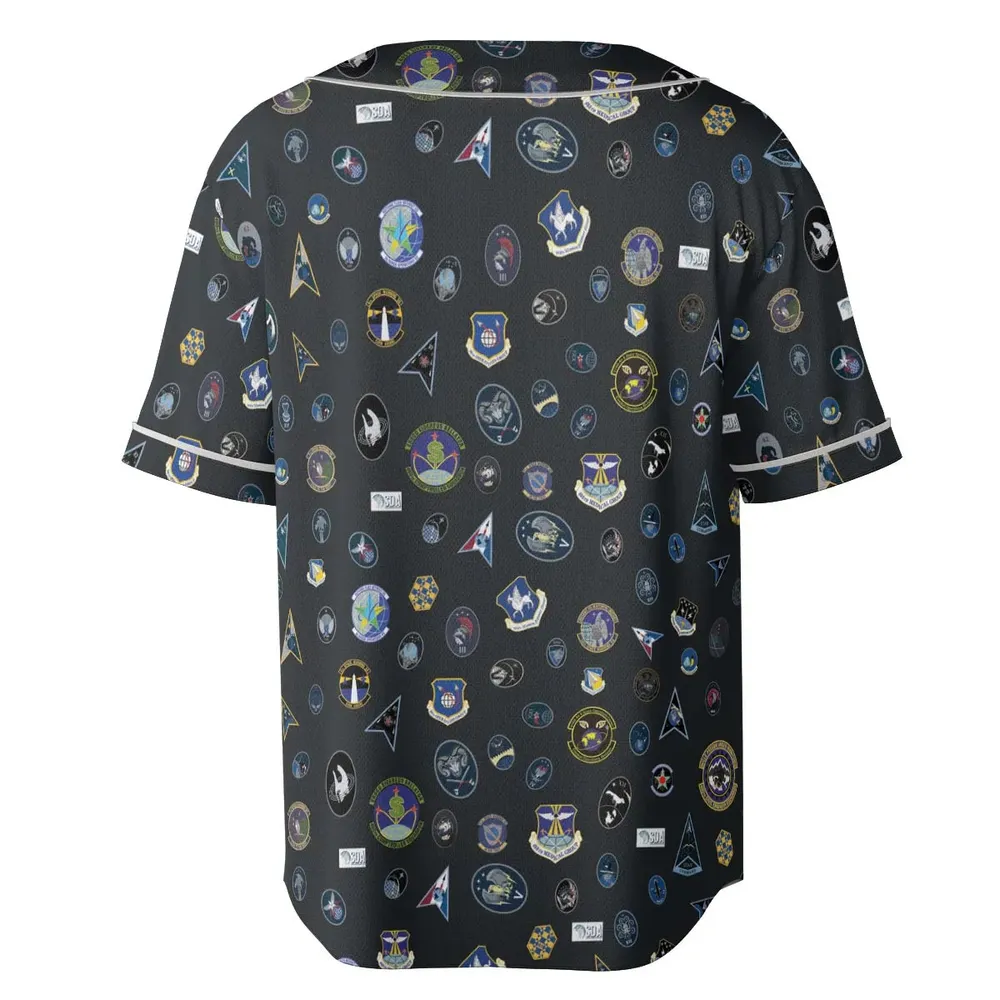 Space Force Squadron Pattern Unisex Baseball Jersey - 4