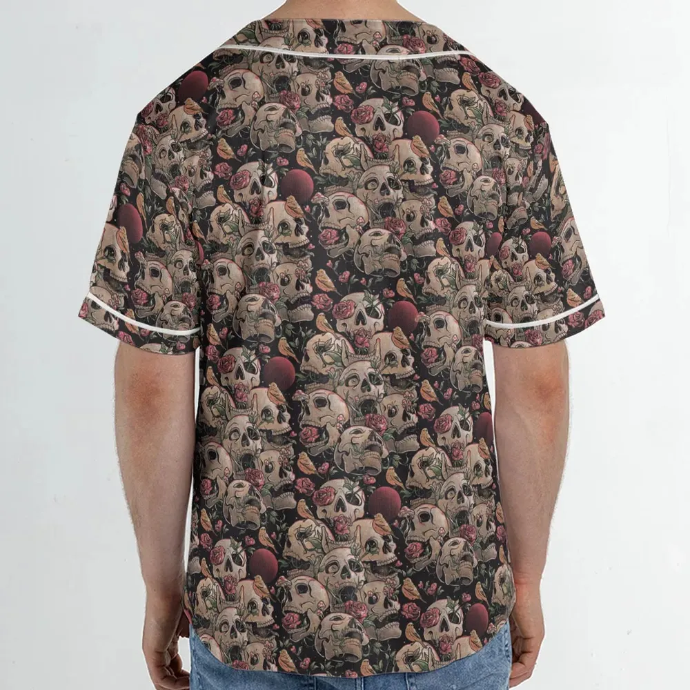 Life Grows Through Death Skull Unisex Baseball Jersey - 2