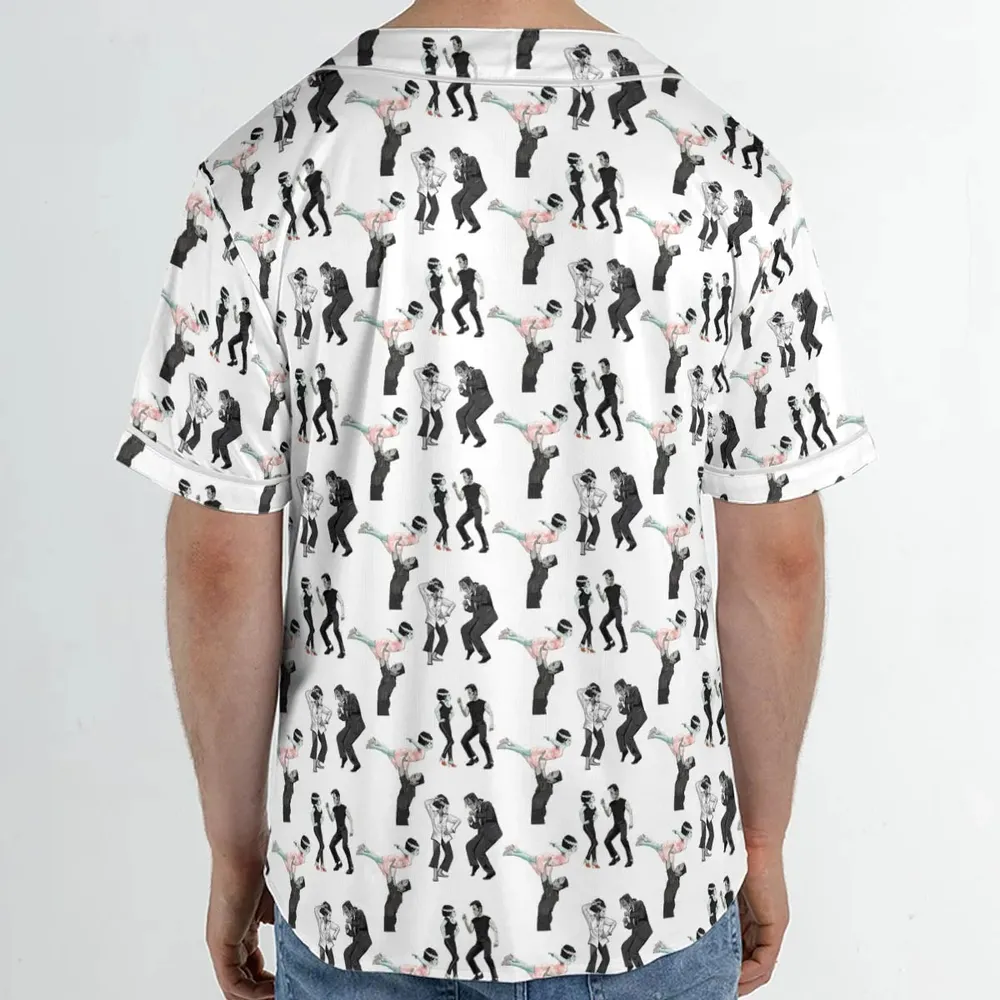 Frankenstein And Bride Dance Movies Dance Scene Mashup Unisex Baseball Jersey - 2