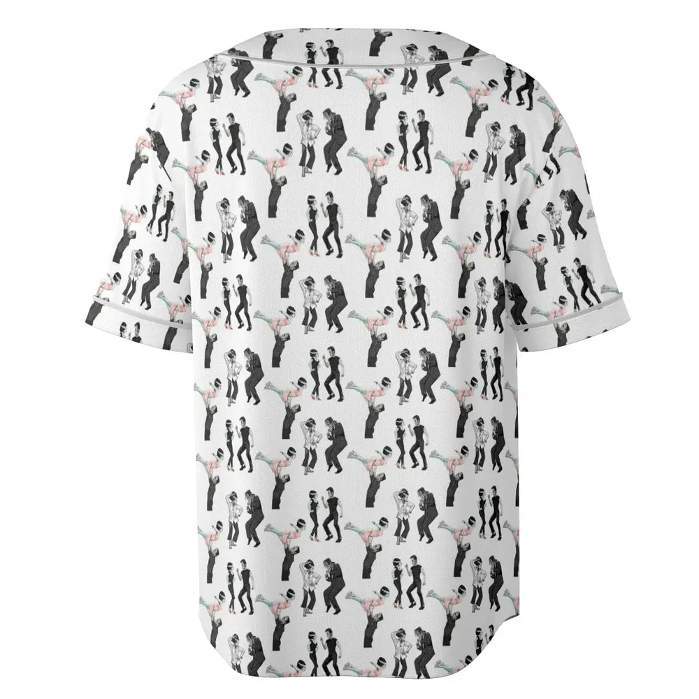 Frankenstein And Bride Dance Movies Dance Scene Mashup Unisex Baseball Jersey - 4