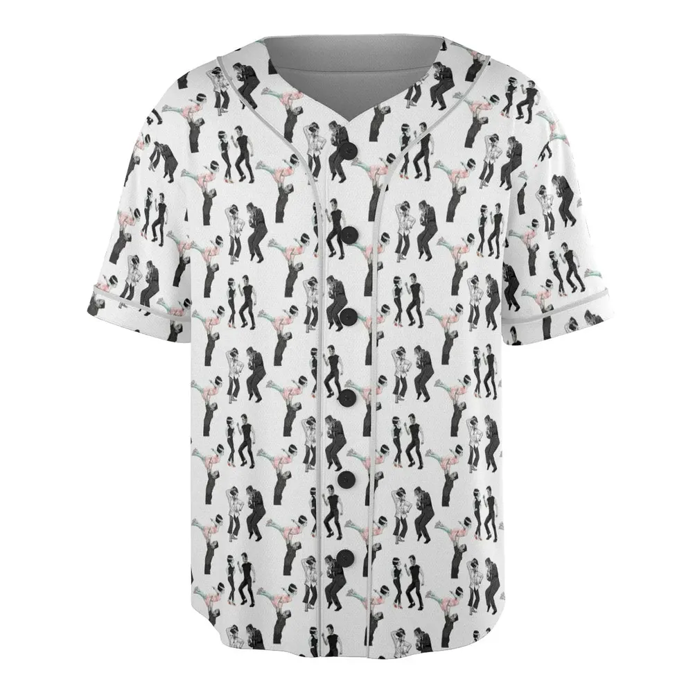 Frankenstein And Bride Dance Movies Dance Scene Mashup Unisex Baseball Jersey - 3