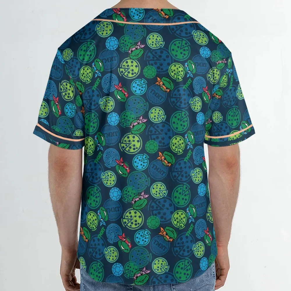 Teenage Mutant Ninja Turtles Pizza Unisex Baseball Jersey - 2
