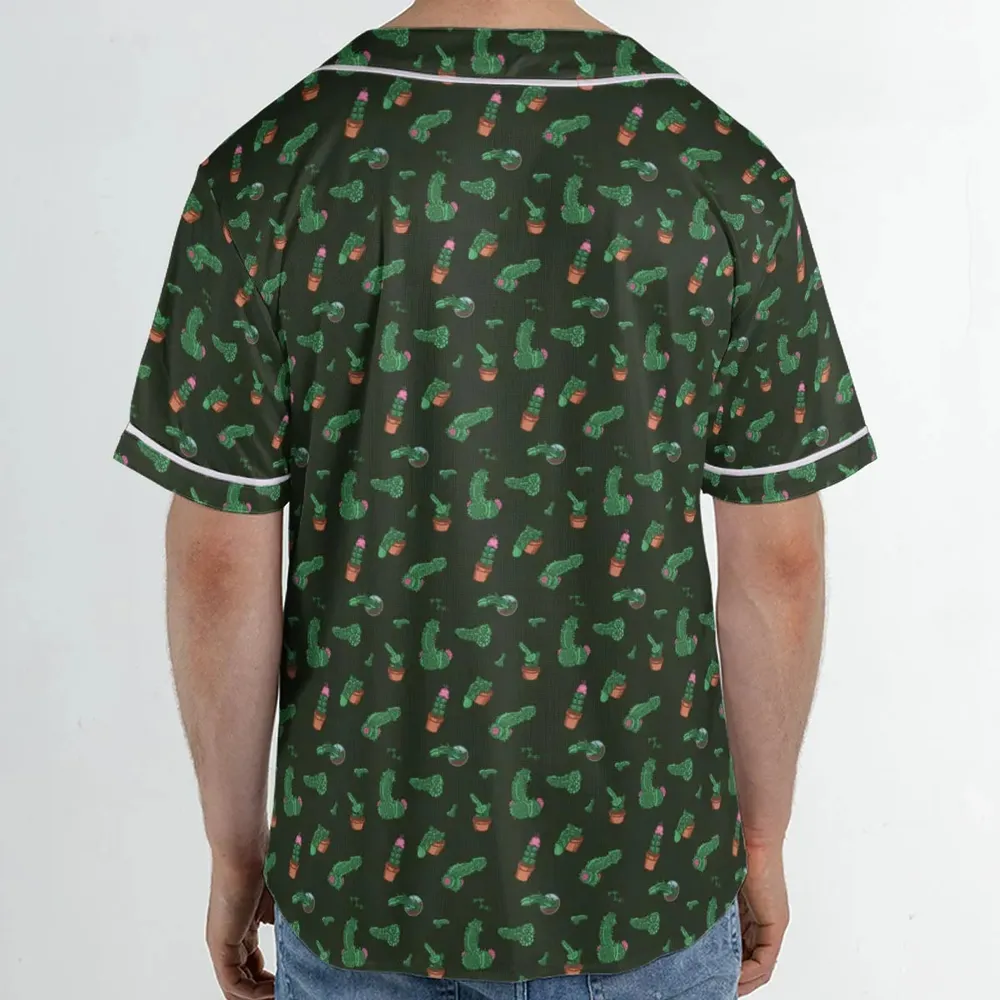 Funny Plants Pattern Unisex Baseball Jersey - 2