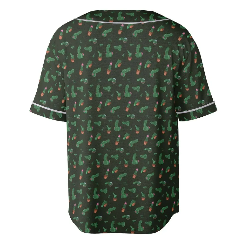 Funny Plants Pattern Unisex Baseball Jersey - 4