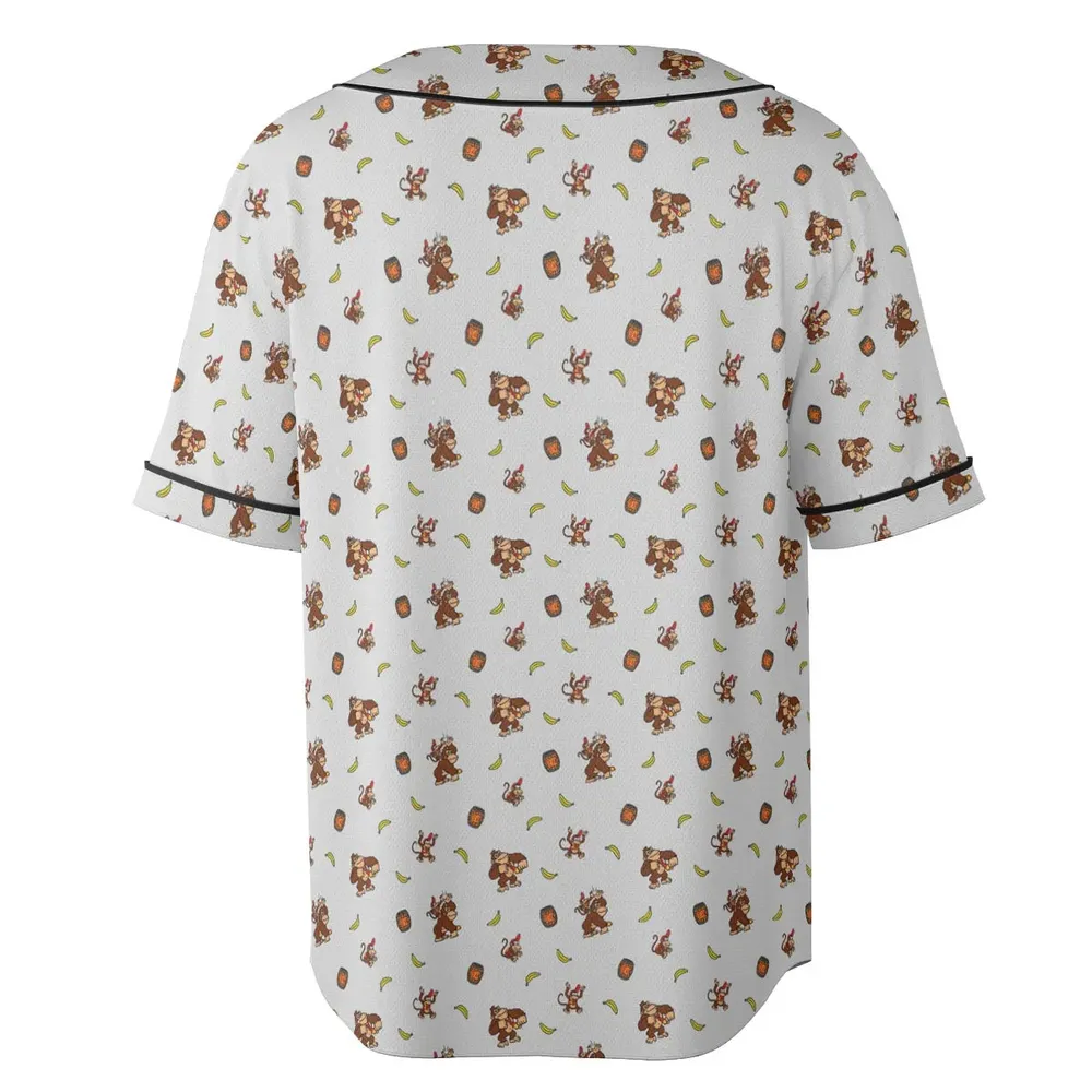 Nintendo Donkey Kong Characters Pattern Unisex Baseball Jersey - 4