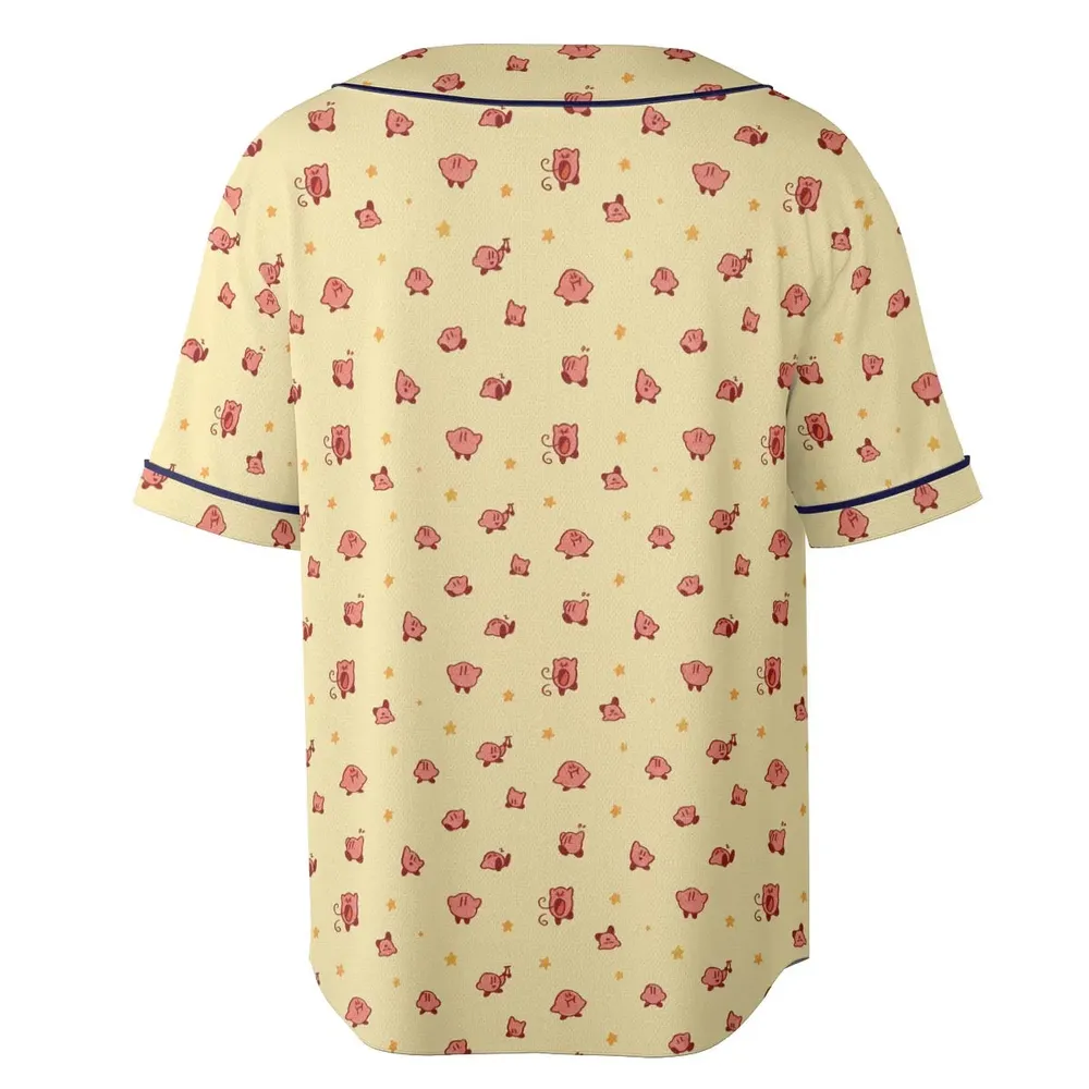 Nintendo Kirby Pattern Unisex Baseball Jersey - 4