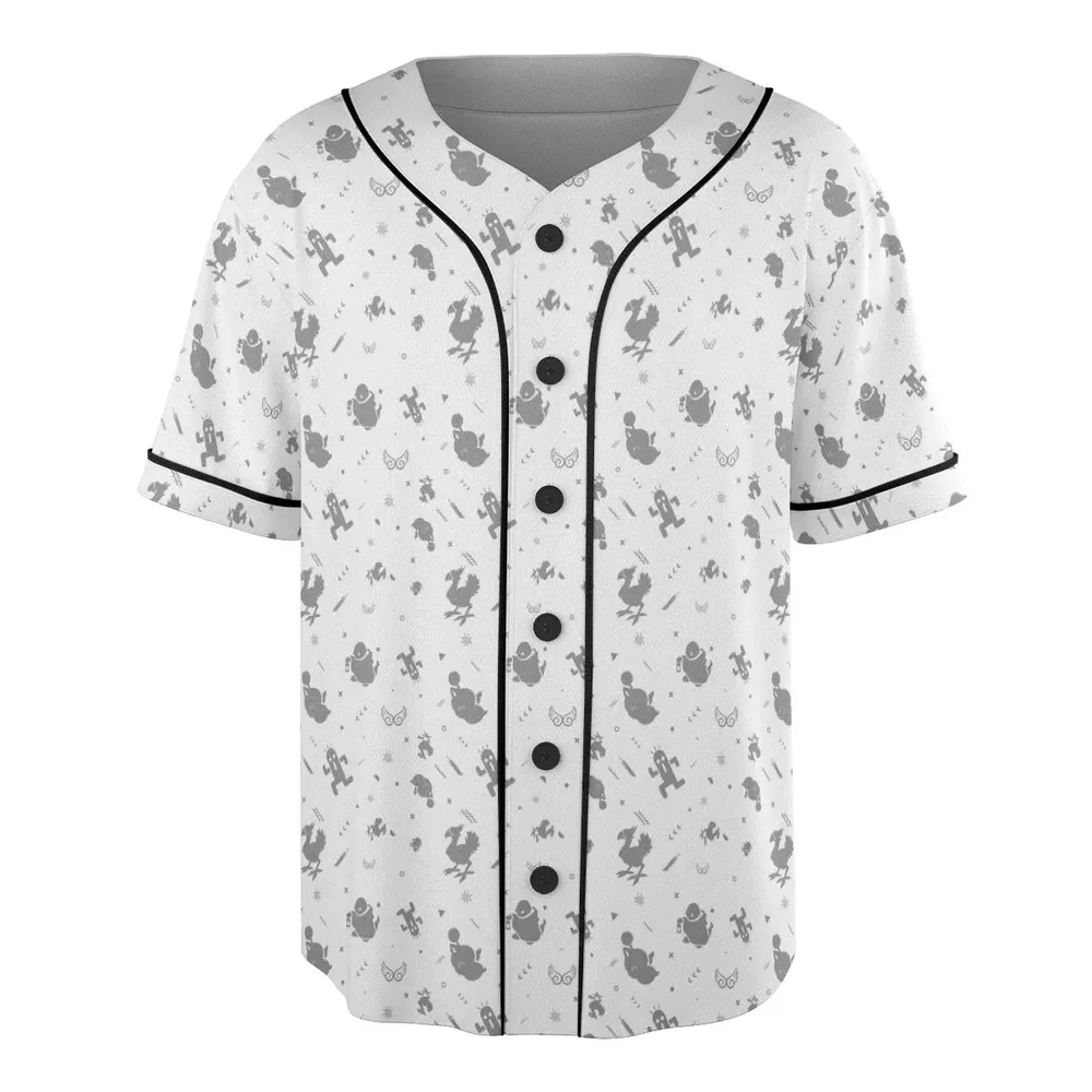 Final Fantasy Creatures Pattern Unisex Baseball Jersey - 3