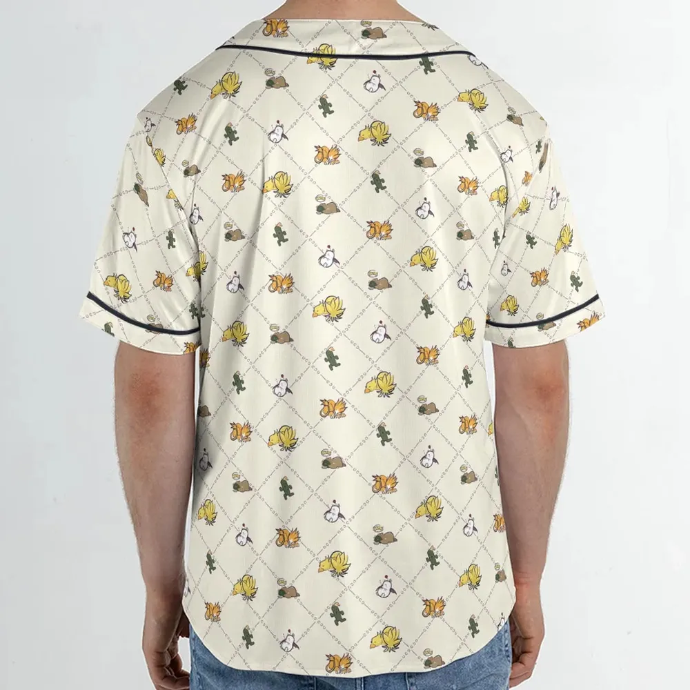 Final Fantasy Sleeping Creatures Pattern Unisex Baseball Jersey - 2