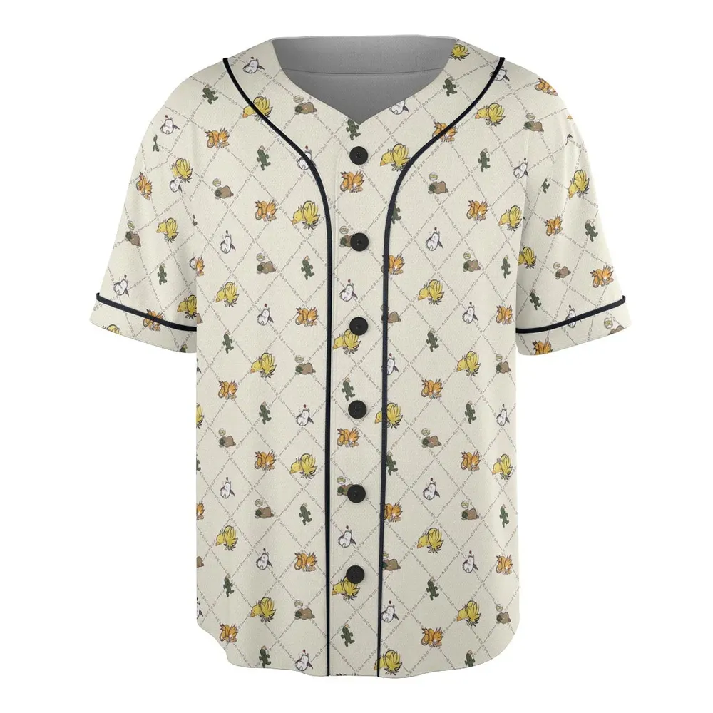 Final Fantasy Sleeping Creatures Pattern Unisex Baseball Jersey - 3