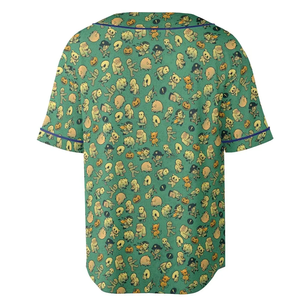 Terror Attack Cute Horror Characters Halloween Unisex Baseball Jersey - 4