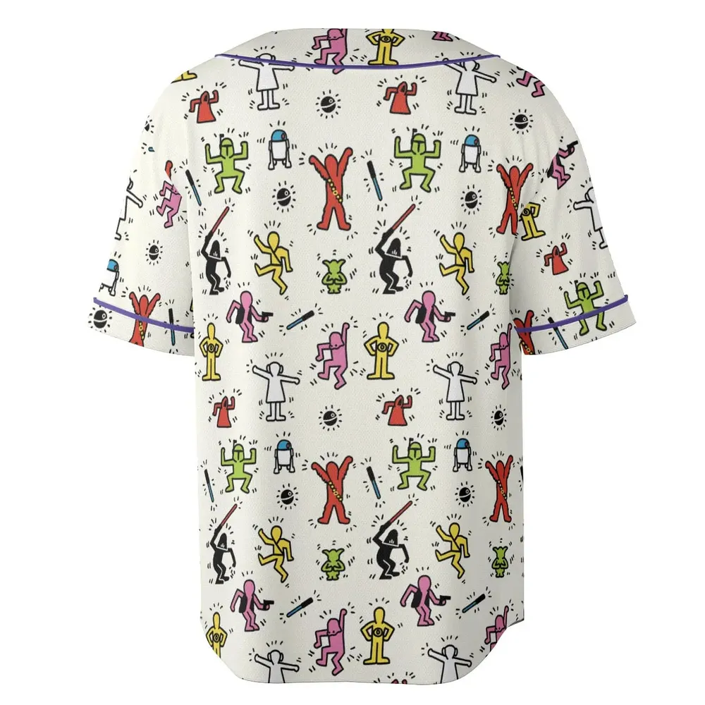 Pop Wars Star Wars Pop Art Pattern Unisex Baseball Jersey - 4