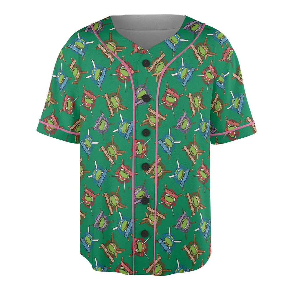 TMNT Characters Pattern Unisex Baseball Jersey - 3