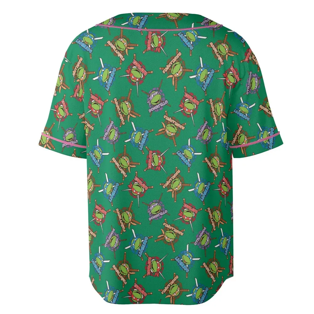 TMNT Characters Pattern Unisex Baseball Jersey - 4