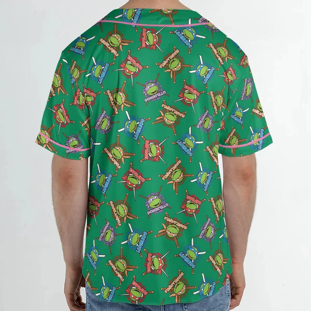 TMNT Characters Pattern Unisex Baseball Jersey - 2