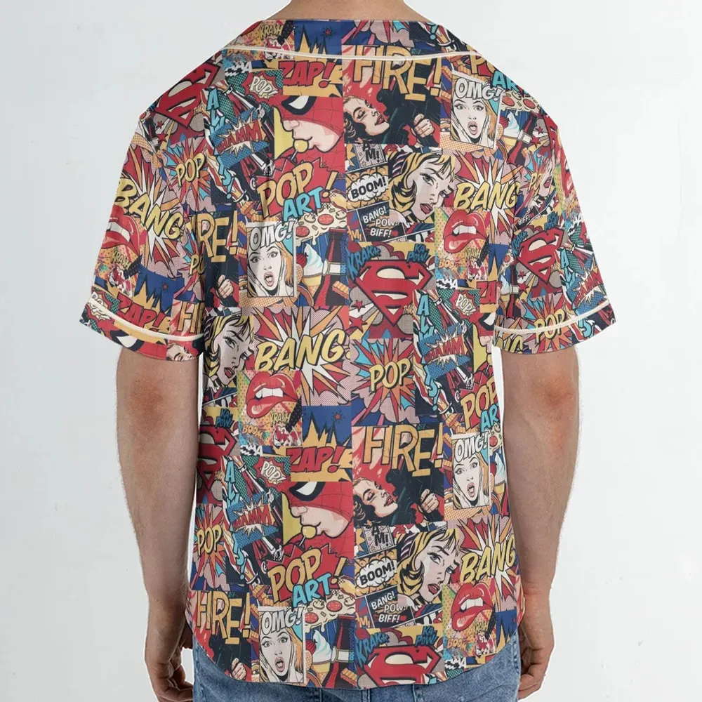 Pop Art Unisex Baseball Jersey - 2