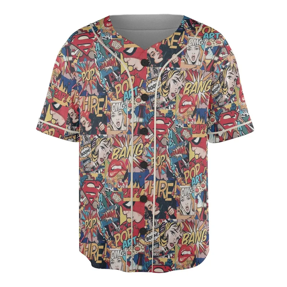 Pop Art Unisex Baseball Jersey - 3