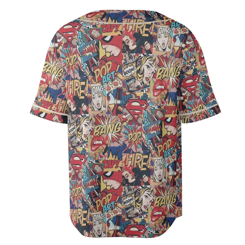Pop Art Unisex Baseball Jersey - 4