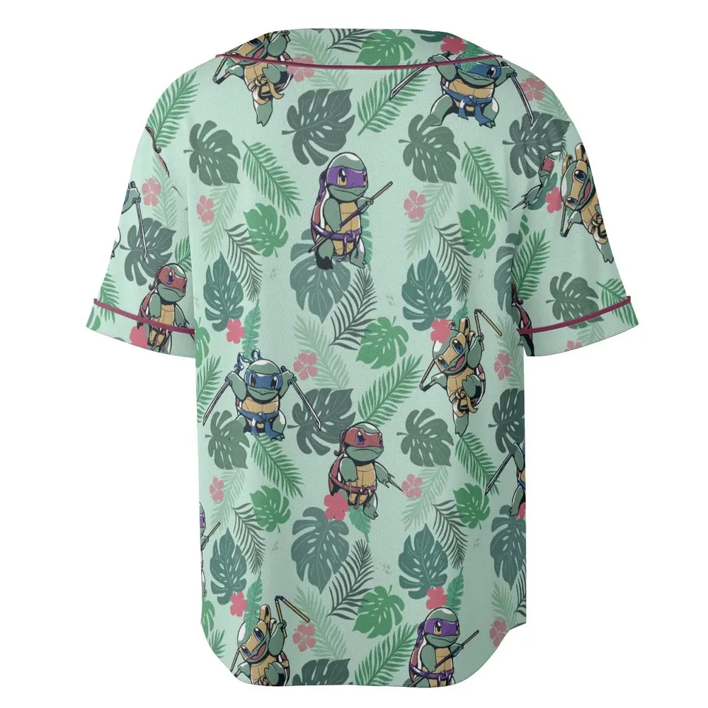 Teenage Mutant Ninja Squirtle Unisex Baseball Jersey - 4