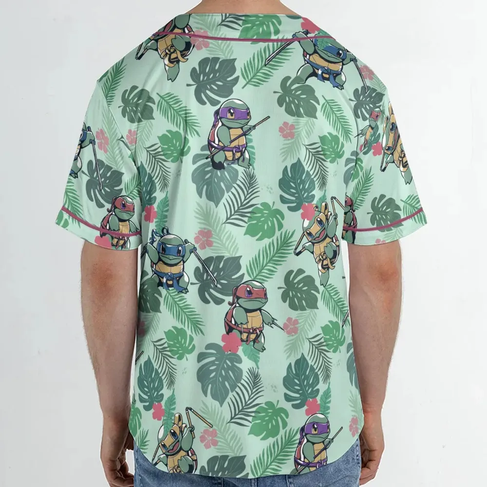 Teenage Mutant Ninja Squirtle Unisex Baseball Jersey - 2