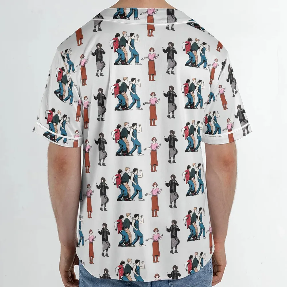 The Breakfast Club Characters Pattern Unisex Baseball Jersey - 2