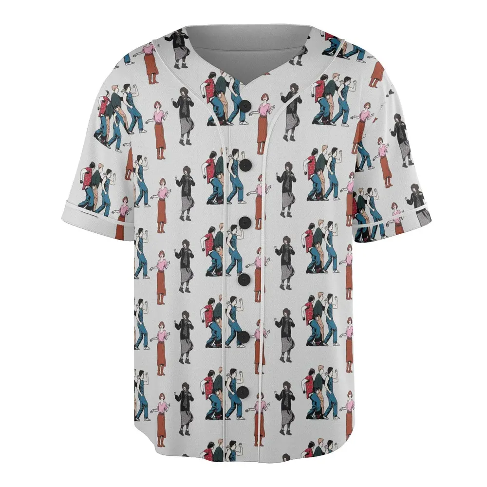 The Breakfast Club Characters Pattern Unisex Baseball Jersey - 3